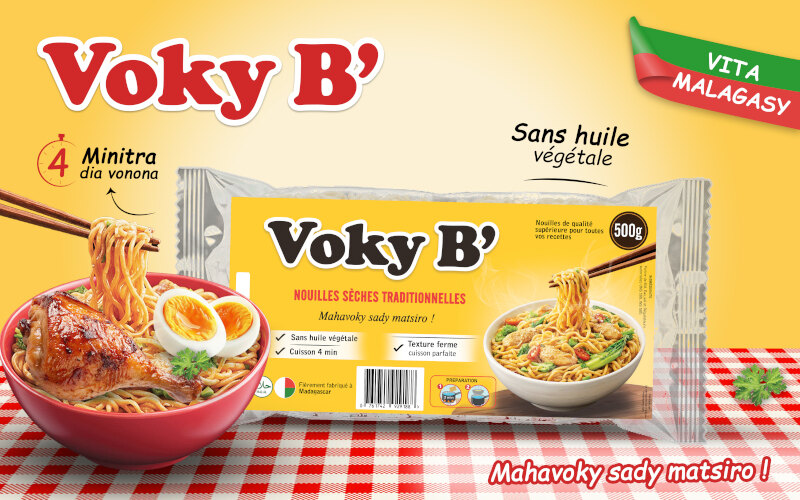 Produit Voky B’ fabriqué à Madagascar